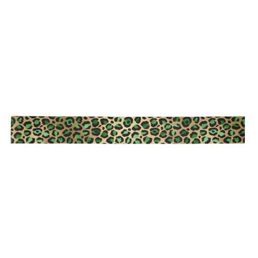 Ruban En Satin Emerald et Gold Safari Series Design 8 (Devant)