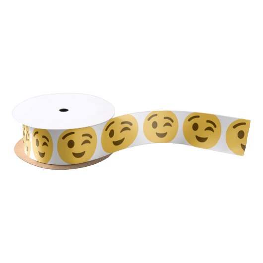 Ruban En Satin Emoji Wink (Bobine)