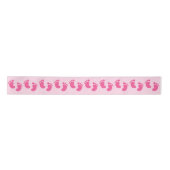 Ruban En Satin Empreinte rose pour bébé (Devant)