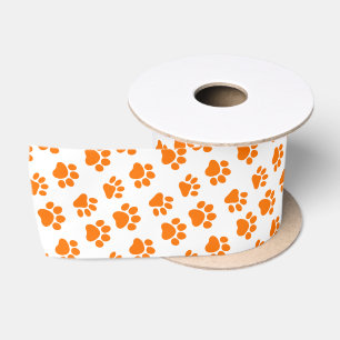 Ruban En Satin Empreintes de pattes mignons de chien pour des