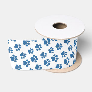Ruban En Satin Empreintes de pattes mignons de chien pour des