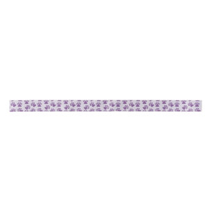 Ruban En Satin Empreintes violettes