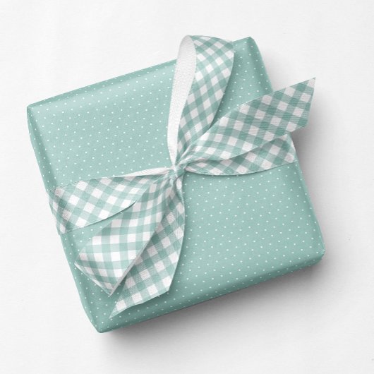 Ruban En Satin En vichy classique mignon chèque turquoise cadeau