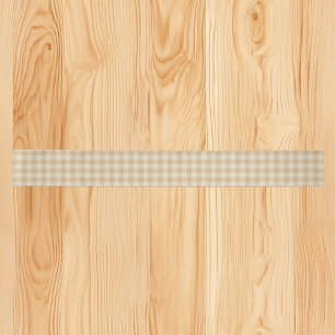 Ruban En Satin en vichy Élégant ruban satiné crème