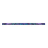 Ruban En Satin Encre cosmique | Turquoise bleu violet Galaxie Neb (Devant)