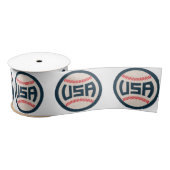Ruban En Satin Équipe de baseball USA (Bobine)