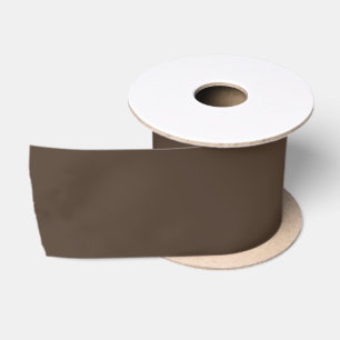 Ruban En Satin Espresso minimaliste brun uni élégant chic