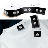 Ruban En Satin Étiquettes de vêtements de logo personnalisés coud