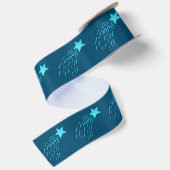 Ruban En Satin Étoiles de tir bleues (Dos)