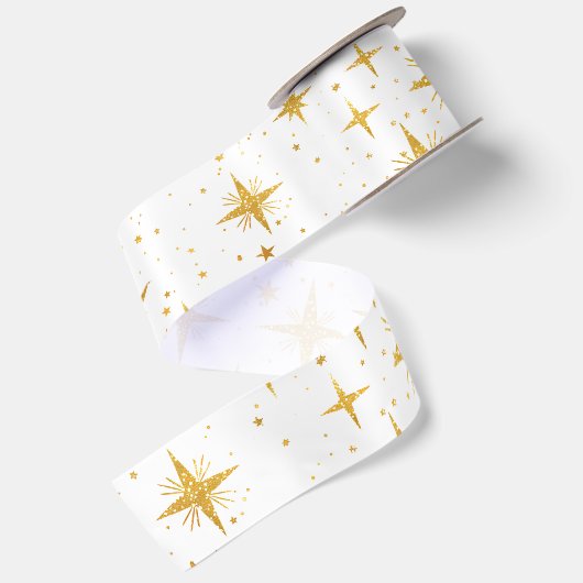 Ruban En Satin Étoiles Dorées (Dos)