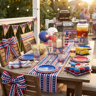 Ruban En Satin étoiles et rayures Americana