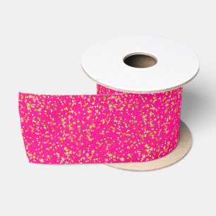 Ruban En Satin étoiles roses