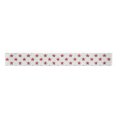 Ruban En Satin Étoiles rouges de Noël en blanc (Devant)