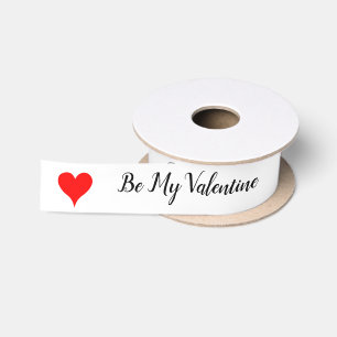 Ruban En Satin Être Ma Saint-Valentin Cœurs Rouges 