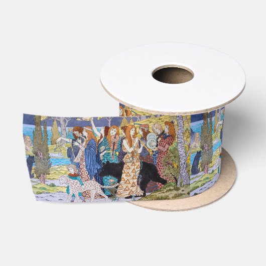 Ruban En Satin Eugene Grasset - Panneau Décoratif Harmonie (Bobine)