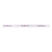 Ruban En Satin Faire-part de mariage Lilac & Fleurs Roses (Devant)
