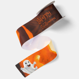 Ruban En Satin Fantôme Mignon et Effrayant Halloween