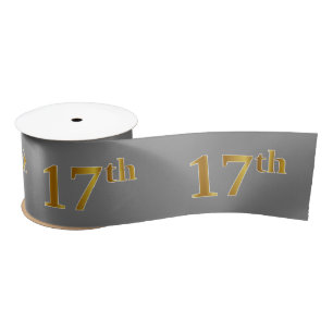 Ruban En Satin Faux/17ème" nombre d'événement d'imitation d'or