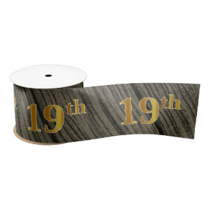 Ruban En Satin Faux/Imitation Gold "19th" Numéro d'événement (Rus
