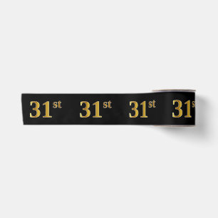 Ruban En Satin Faux/Imitation Gold "31st" Numéro d'événement (Noi