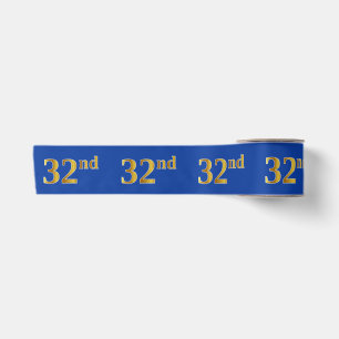 Ruban En Satin Faux/Imitation Gold "32nd" Numéro d'événement (ble