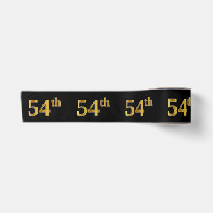 Ruban En Satin Faux/Imitation Gold "54th" Numéro d'événement (Noi