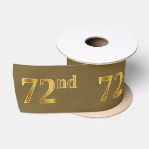 Ruban En Satin Faux/Imitation Gold "72nd" Numéro d'événement (Bro