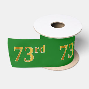 Ruban En Satin Faux/Imitation Gold "73e" Numéro d'événement (Vert