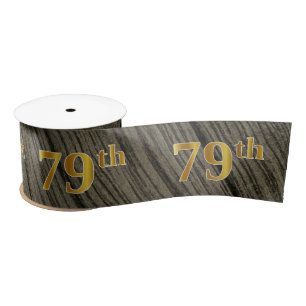 Ruban En Satin Faux/Imitation Gold "79th" Numéro d'événement (Rus