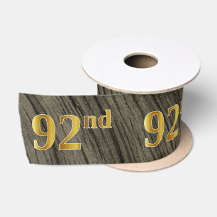 Ruban En Satin Faux/Imitation Gold "92nd" Numéro d'événement (Rus