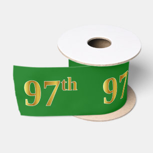 Ruban En Satin Faux/Imitation Gold "97th" Numéro d'événement (Ver