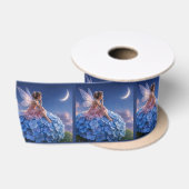 Ruban En Satin Fée Hydrangea au Clair de Lune (Bobine)