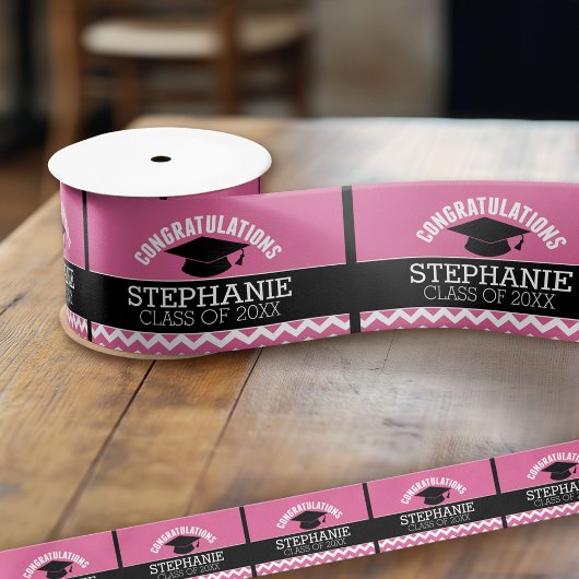 Ruban En Satin Félicitations Diplômé - Graduation personnalisée