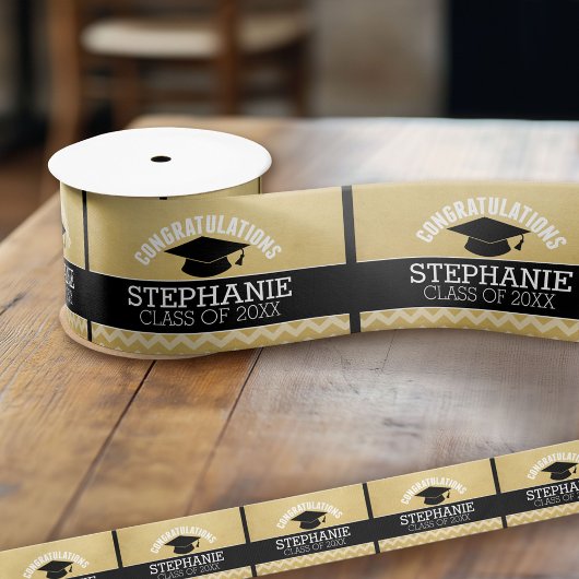 Ruban En Satin Félicitations Diplômé - Graduation personnalisée