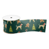 Ruban En Satin Festive Whippet Noël (Bobine)