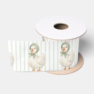 Ruban En Satin Fête de bébé Bohème Daisy Silly Goose Vert Sauge