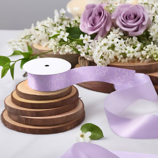 Ruban En Satin Fête de mariage Fleur de lilas blanc Cerisier