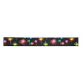 Ruban En Satin Feu d'artifice Neon Noir (Devant)