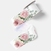 Ruban En Satin Feuillage de rose rose botanique (Dos)