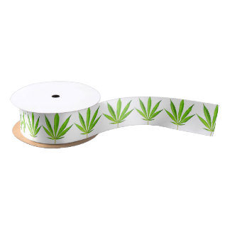 Ruban En Satin FEUILLE De MAUVAISE HERBE