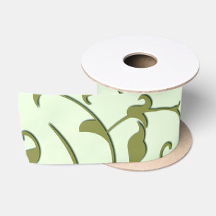 Ruban En Satin Feuilles d'olive défilantes