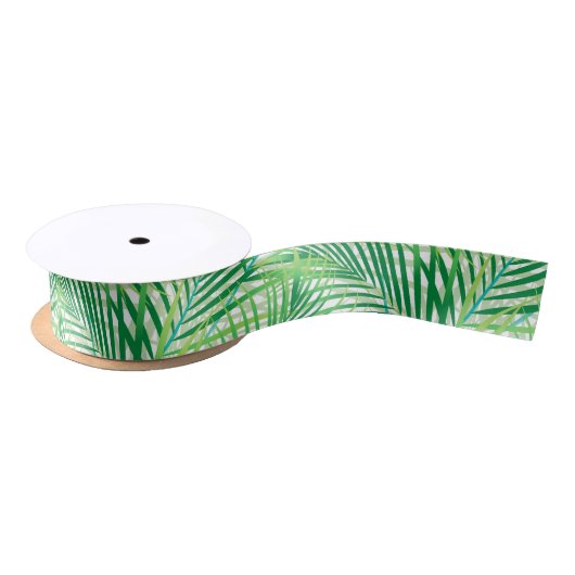 Ruban En Satin Feuilles Palm (Bobine)