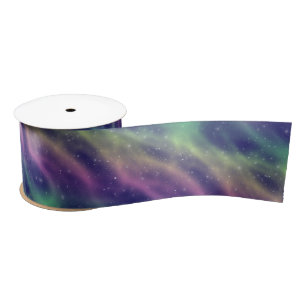 Ruban En Satin feux nord arc-en-ciel :