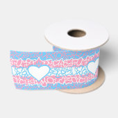 Ruban En Satin Fierté Trans Squiggle (Bobine)