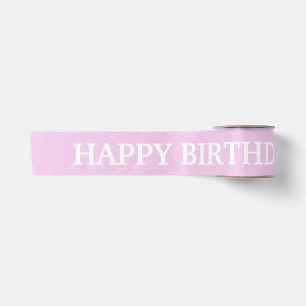 Ruban En Satin Fille Anniversaire Rose Pastel 1er Anniversaire