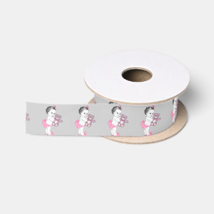 Ruban En Satin Fille Rose Bébé Vintage Fête de Naissance de Bébé 