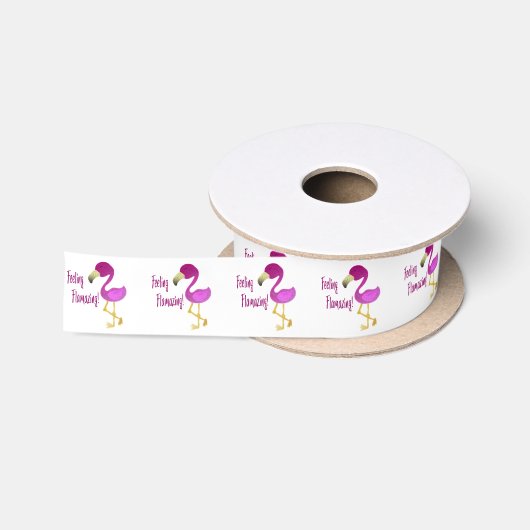 Ruban En Satin Flamant rose flamboyant (Bobine)