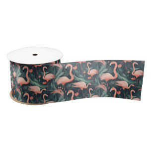 Ruban En Satin Flamants roses Roses Dans Les Fermes