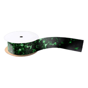 Ruban En Satin Flamme de parties scintillant vert foncé