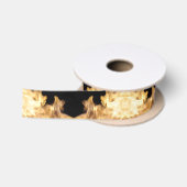 Ruban En Satin Flammes chaudes blanches (Bobine)